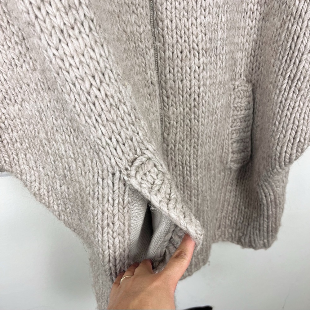 Intermix Wool Alpaca Jacket Full Zip Sweater Over… - image 5